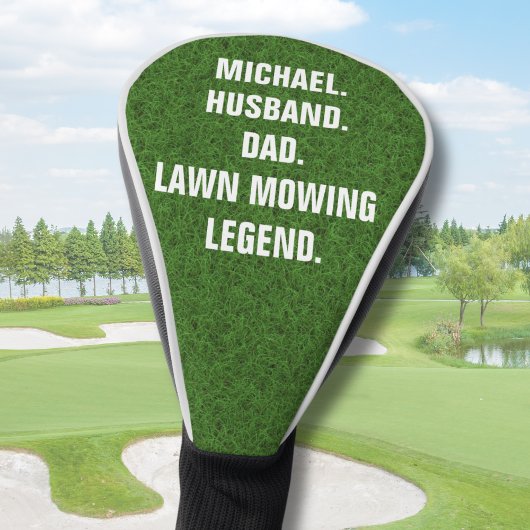 Couvre-club De Golf Lawn Mowing Legend Funny Personalized