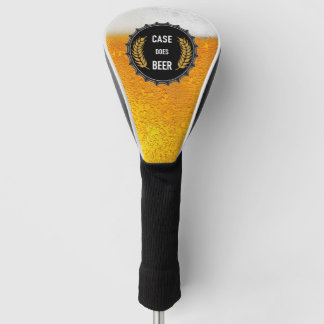Couvre-club De Golf Le Coque Fait De La Bière Le Couvre-Tête Du Conduc