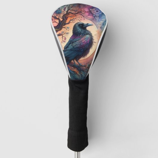 Couvre-club De Golf Le Corbeau de la vie Mandala Pagan (Devant)