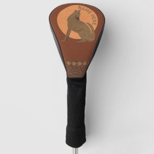 Couvre-club De Golf Le cuir rustique de sud-ouest de coyote