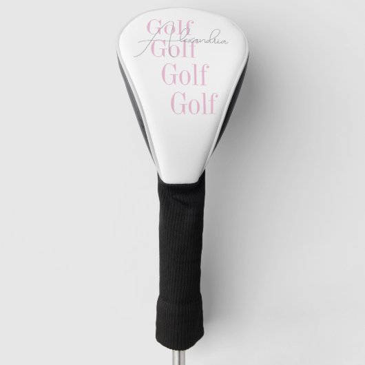 Couvre-club De Golf Le rose féminin personnalisé (Devant)