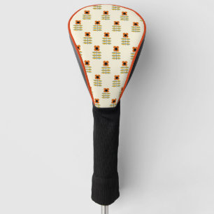 Couvre-club De Golf Le Scandinave a inspiré le motif floral orange