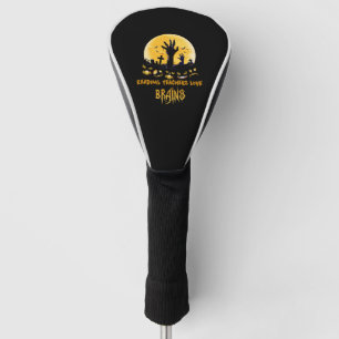 Couvre-club De Golf Lecture Enseignants Aimer Cerveaux Halloween
