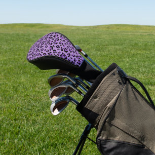 Couvre-club De Golf Leopard Print, Léopard Spots, Purple Leopard