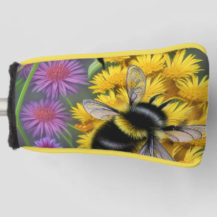 Couvre-club De Golf Les abeilles dans une prairie à fleurs
