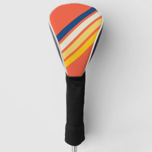 Couvre-club De Golf Les années 70 coloré 80s Retro Stripes