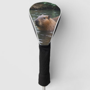 Couvre-club De Golf Les capybaras nagent dans la rivière,
