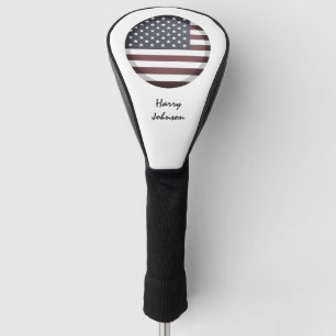 Couvre-club De Golf Les clubs de golf américains Flag & Monogramme co