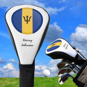 Couvre-club De Golf Les Clubs De Golf De La Barbade Flag & Monogramme
