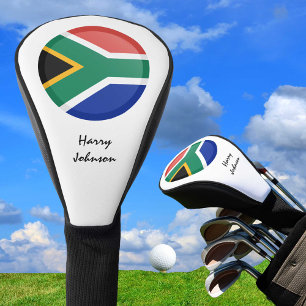 Couvre-club De Golf Les clubs de golf sud-africains Drapeau et Monogra