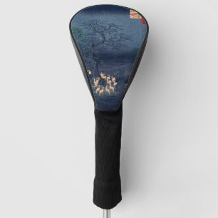 Couvre-club De Golf Les renards au sanctuaire de nuit Ukiyo-e Art japo