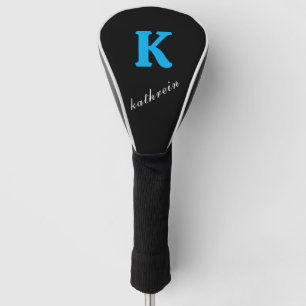 Couvre-club De Golf Lettre initiale K Simple Monogramme Style moderne