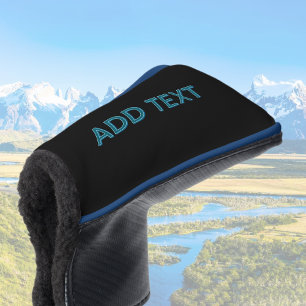 Couvre-club De Golf Lettres en contour modifiables avec ombre portée 