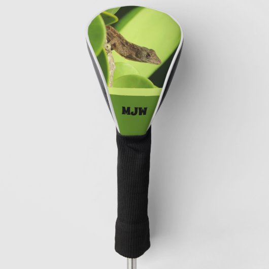 Couvre-club De Golf Lézard tropical Monogramme Nature Gecko Brown (Devant)