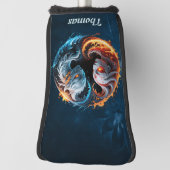 Couvre-club De Golf L'harmonie élémentaire, yin et yang de la nature. (Tourné à 90°)