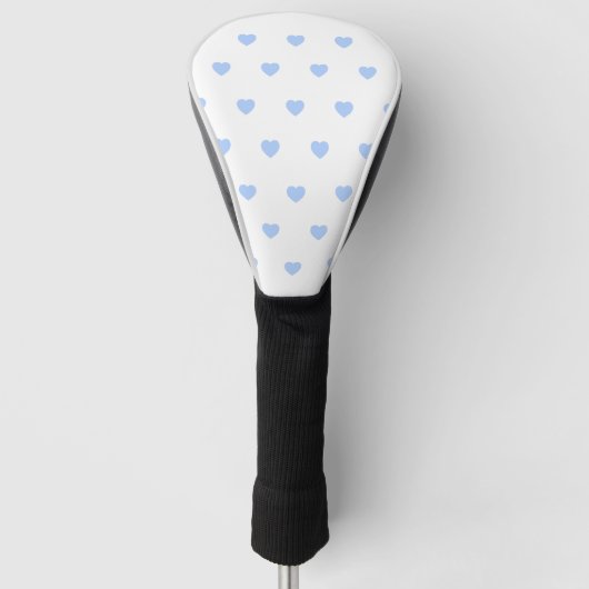 Couvre-club De Golf light blue hearts pattern (Devant)