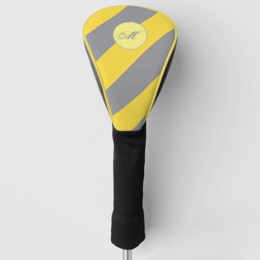 Couvre-club De Golf Light Yellow and Soft Gray Customize (Devant)