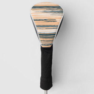Couvre-club De Golf Lignes peintes à la main colorées