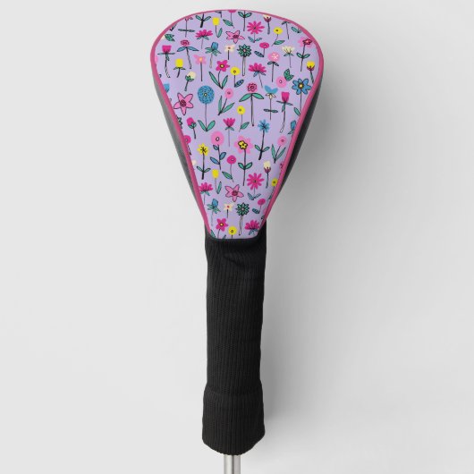 Couvre-club De Golf Lilac Floral Golf Head Cover (Devant)