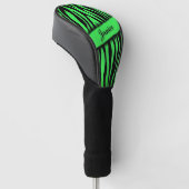 Couvre-club De Golf Lime Green Zebra (Incliné)