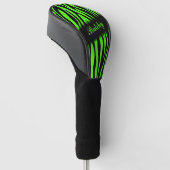 Couvre-club De Golf Lime Green Zebra Impression personnalisée (Incliné)