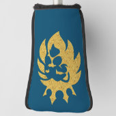 Couvre-club De Golf Lion Avec Couronne - Style Or 1 (Tourné à 90°)