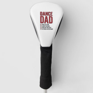 Couvre-club De Golf Liste de contrôle Dance Dad Design de gravure vint