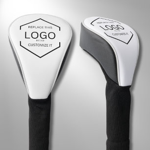 Couvre-club De Golf Logo Arrière - plan blanc Promotion commerciale
