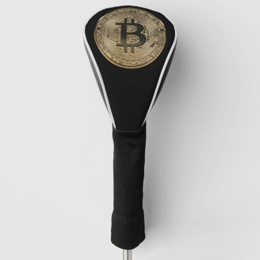 Couvre-club De Golf Logo Black Digital Bitcoin (Devant)