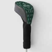 Couvre-club De Golf Logo de golf/Monogramme golf vert (Incliné)