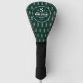 Couvre-club De Golf Logo de golf/Monogramme golf vert (Devant)
