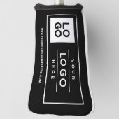 Couvre-club De Golf Logo d'entreprise en noir sur mesure Marque couver (Tourné à 90°)