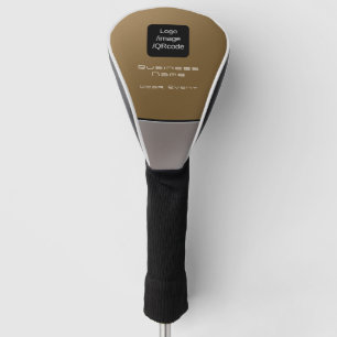 Couvre-club De Golf Logo d'entreprise moderne chic Brown gris