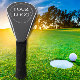 Couvre-club De Golf Logo d'entreprise personnalisé Marqué gris promoti