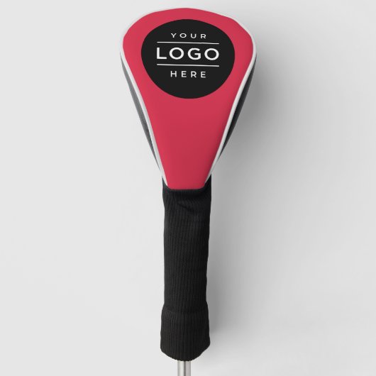 Couvre-club De Golf Logo d'entreprise rouge personnalisé (Devant)