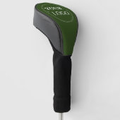 Couvre-club De Golf Logo Marqué Vert Noir (Incliné)