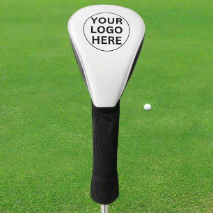 Couvre-club De Golf Logo personnalisé ici l noir et blanc professionne