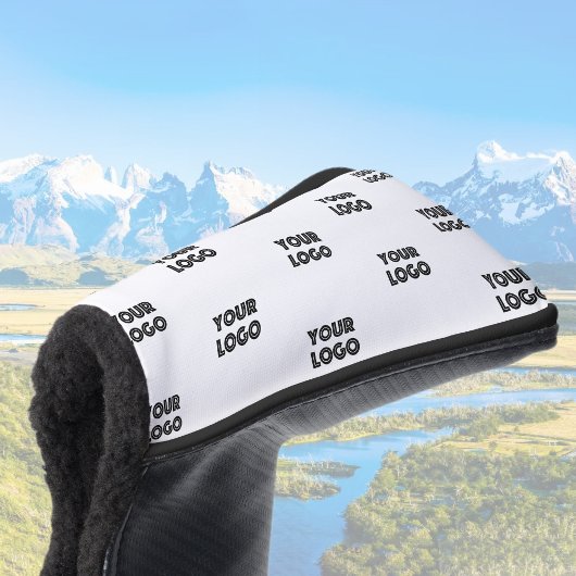 Couvre-club De Golf Logo simple à répéter | Blanc