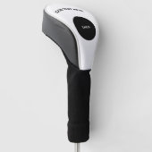 Couvre-club De Golf Logo simple avec promo texte (Incliné)