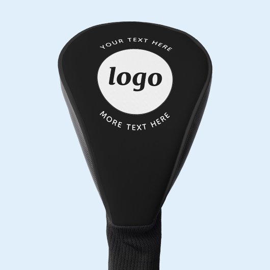 Couvre-club De Golf Logo Simple Avec Texte Professionnel Promotionnel