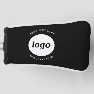 Couvre-club De Golf Logo simple avec texte promotionnel d'entreprise