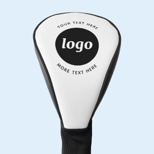 Couvre-club De Golf Logo simple avec texte promotionnel d'entreprise