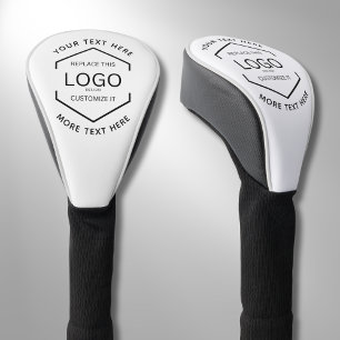 Couvre-club De Golf Logo Texte Blanc Arrière - plan Entreprise Promoti