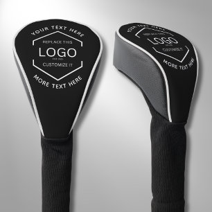 Couvre-club De Golf Logo Texte noir Arrière - plan Entreprise Promotio