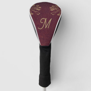 Couvre-club De Golf look en cuir antique monogrammed