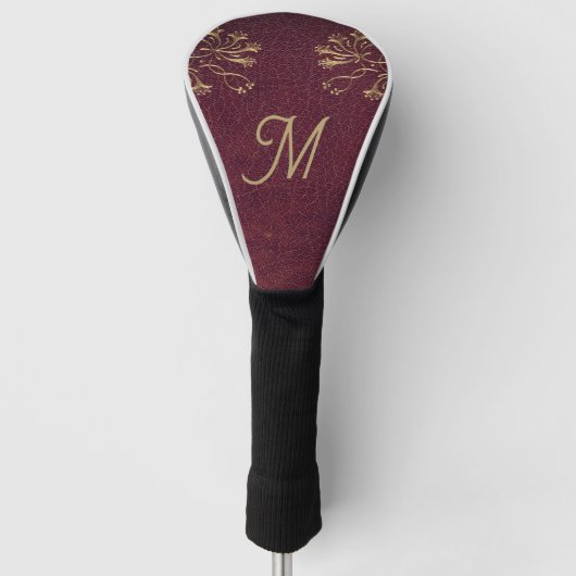Couvre-club De Golf look en cuir antique monogrammed (Devant)
