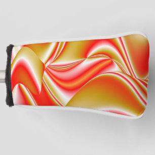 Couvre-club De Golf Love and Gold Abstrait 3D Rainbowart