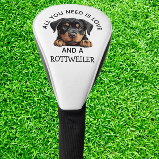 Couvre-club De Golf  love is a rottweiler