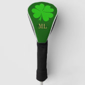 Couvre-club De Golf Lucky Irish Clover & Shamrock Golf monogrammed (Devant)