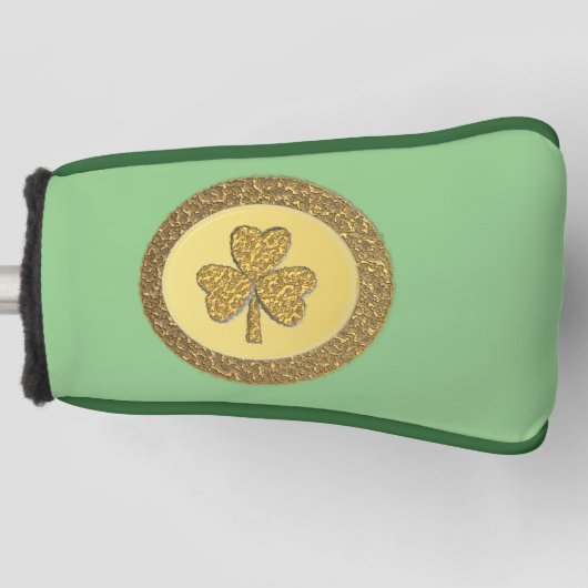 Couvre-club De Golf Lucky Irish Shamrock Gold Coin (Devant)